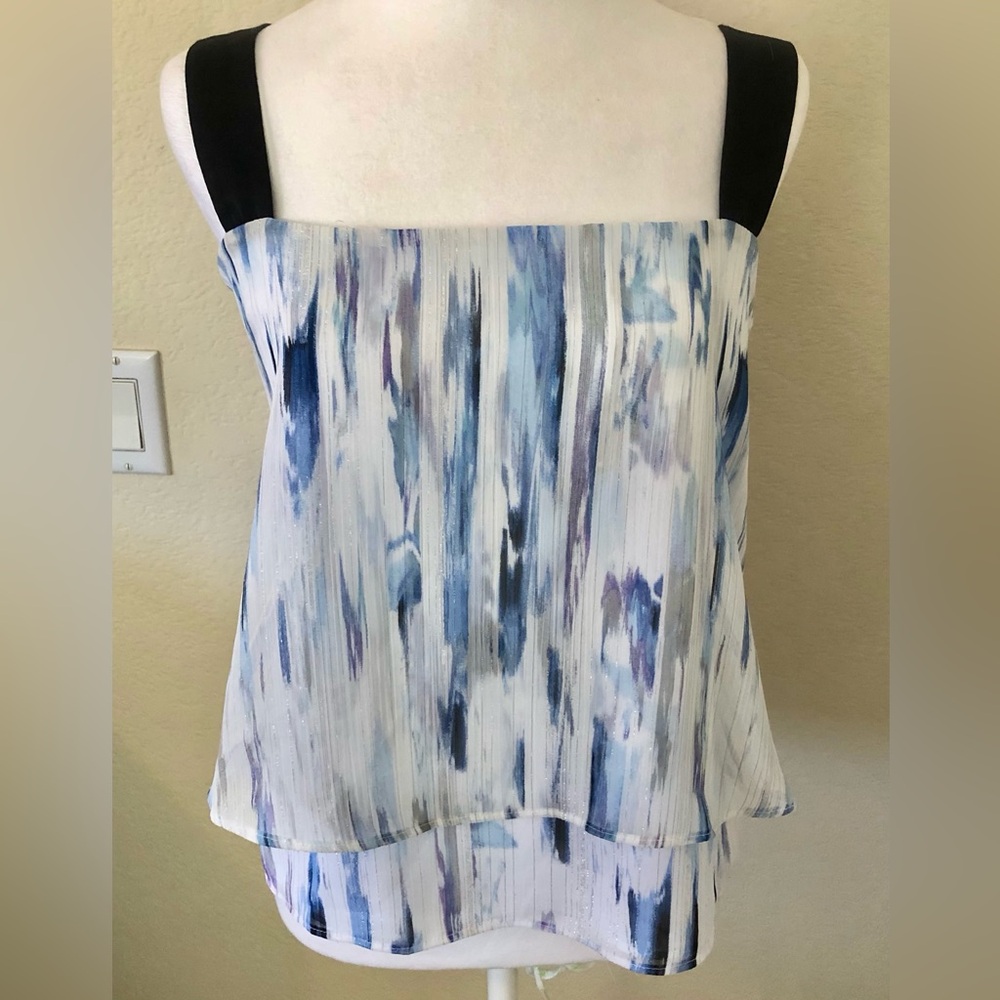DKNY Women's Blue and Black Camisole